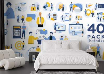 illustrations Business Collection Wall mural