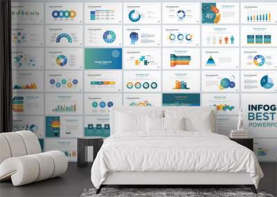 infographic template Wall mural