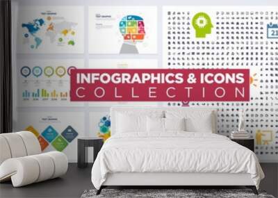 infographics & icons collection Wall mural