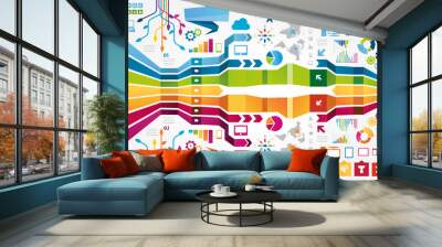 infographie Wall mural