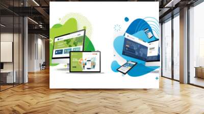 Mockup design webdesign Wall mural