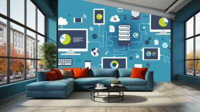 network Wall mural