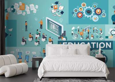 Online education concept Wall mural