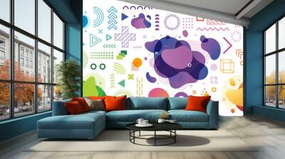 Set of Abstract Modern Graphic Elements Wall mural