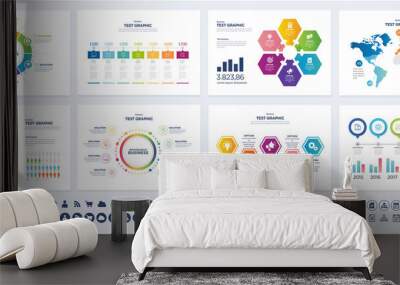 Set of Infographic Elements Wall mural