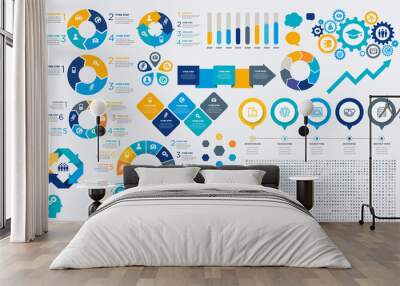 sildes infographics Wall mural