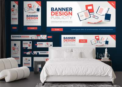 Web Banner Template in multiple sizes Wall mural