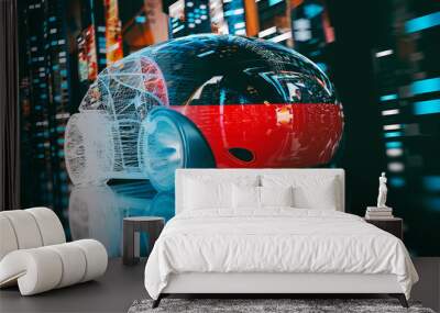 Car design - 3D Illustration Wall mural