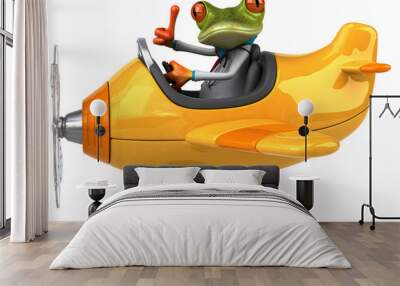 Fun frog - 3D Illustration Wall mural