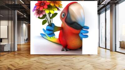 Fun parrot Wall mural