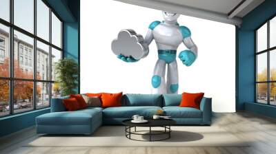 Robot - 3D Illustration Wall mural