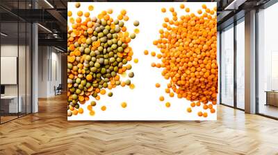 Set of lentils, isolated on transparent background Wall mural