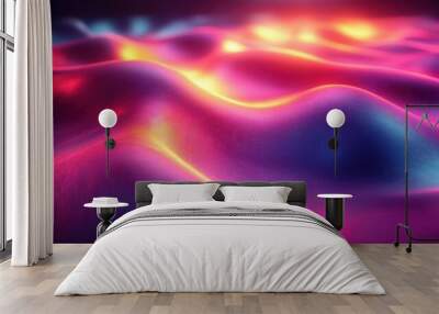 3d render of swirling neon curves in ultraviolet spectrum abstract digital art futuristic wallpaper mesmerizing color gradient Wall mural