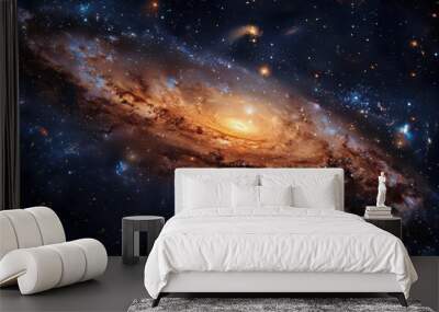 aweinspiring night sky filled with countless twinkling stars and swirling galaxies capturing the vastness of the cosmos Wall mural