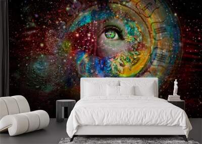 Artistic portrait of the face of the universe
 Wall mural