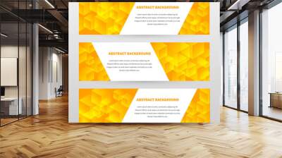 Banner vector design. Abstract background template for banner design, business, education, advertisement. Yellow and white color. Abstract vector illustration. Concept website template. Wall mural