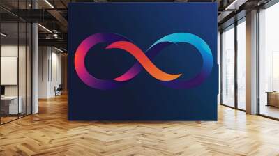 Abstract Infinity Symbol with Gradient Colors Wall mural