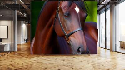 brown horse portrait Wall mural