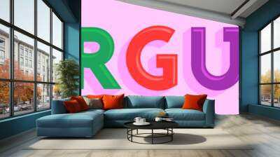 Orgullo, Pride Spanish text LGBT vector banner. Wall mural