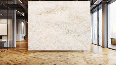 Macro photography of large amount of grated coconut. Wall mural