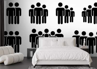 People icon. Group of people icons collection. Vector Wall mural