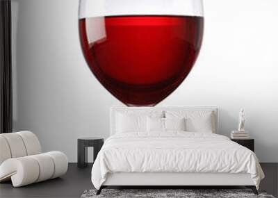 red wine glass isolated on white background Wall mural