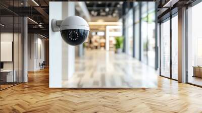 Modern Security Camera Monitoring Corporate Office Hallway Wall mural