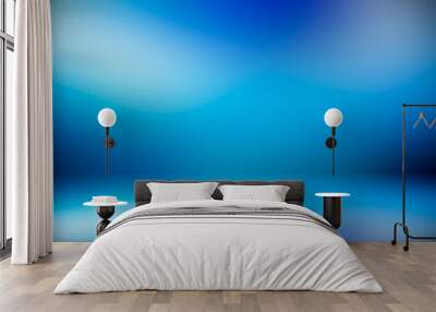 Blue room in 3D.Blur abstract Background Wall mural