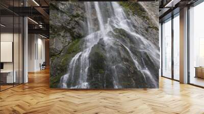 Beautiful mountains waterfall. Wall mural