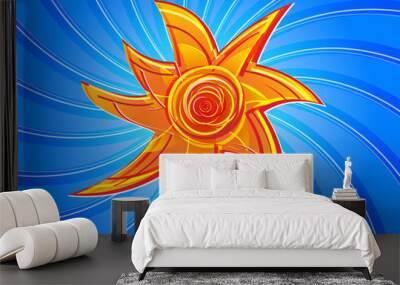 abstract sun 2 Wall mural