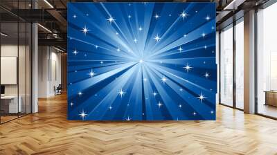 blue stars vector background Wall mural