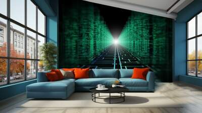 Hacker World Wall mural