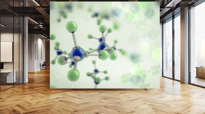 methane molecules Wall mural