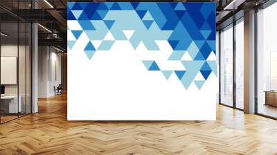 Abstract blue triangle modern template for business or technology presentation, vector illustration Wall mural