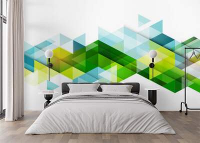 Abstract geometric modern template for business or technology presentation, vector illustration Wall mural