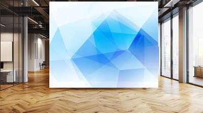 abstract polygon background in blue tone, vector illustration Wall mural