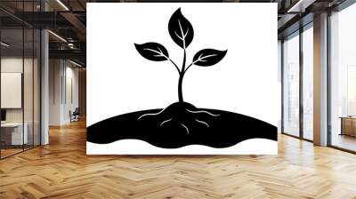 plant  and tree svg file Wall mural