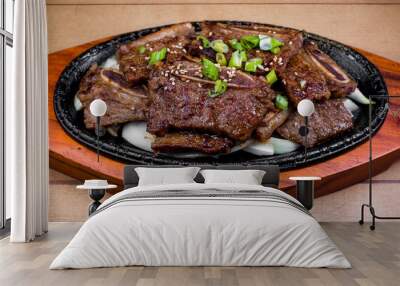 Kalbi, Korean marinated beef short ribs Wall mural