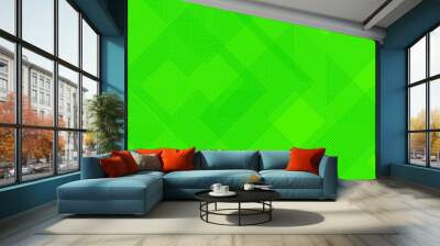 green vector glowing tech geometric 3d line modern background. modern simple green abstract business Wall mural