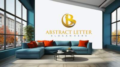 Abstract Letter B Logo Template. Vector Illustrator Eps.10 Wall mural