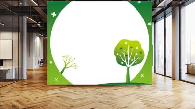 vector: green tree2 Wall mural