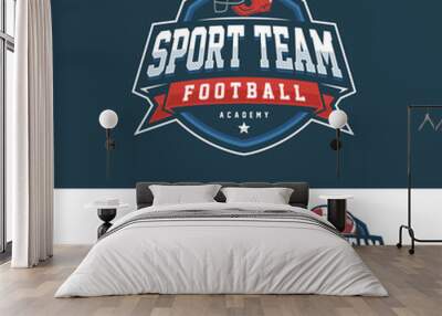 american football logo sport, emblem collection, football vector illustration Wall mural