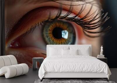 Close-up of a very detailed eye Wall mural