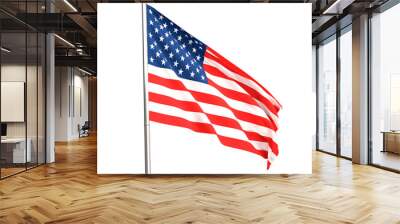 flag usa isolated on white Wall mural