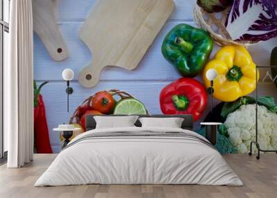 fresh vegetables on the table Wall mural