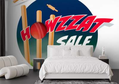 Howzat cricket sale logo concept Wall mural