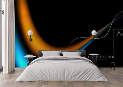 Abstract colorful line elements decorative design background Wall mural