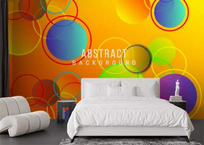 Abstract geometric circle decorative pattern background Wall mural