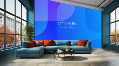 abstract geometric elegant blue modern pattern colorful background Wall mural