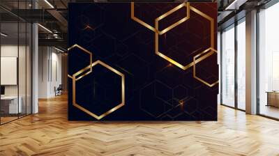 Abstract geometric gold concept luxury design background Wall mural